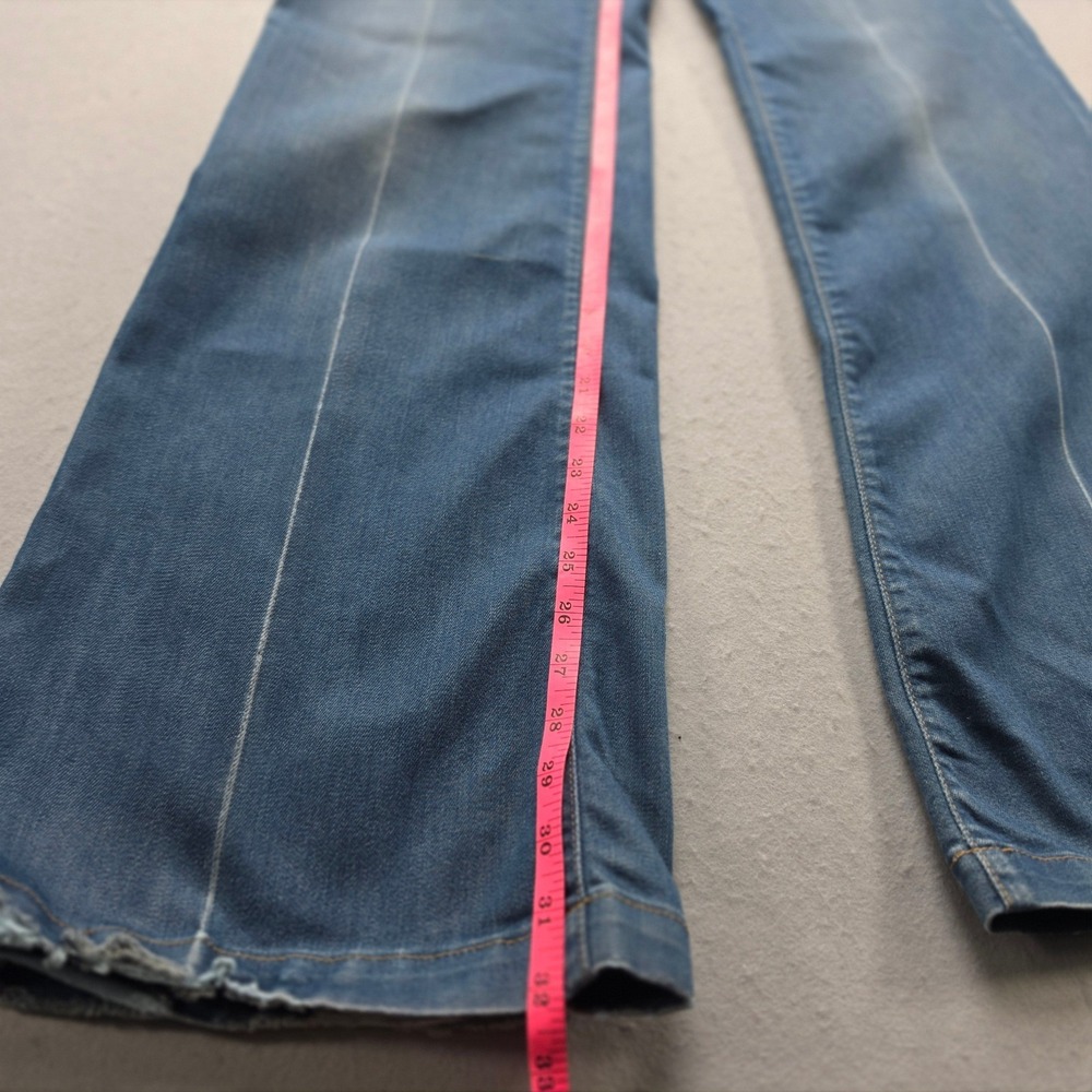Banana Republic Premium Denim Classic Wide Leg Jeans Blue Stretch Size 6 USA - Picture 8 of 9